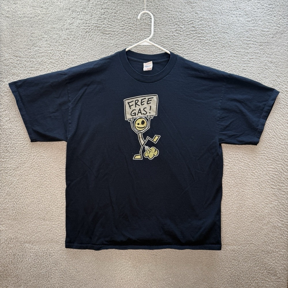 Vintage Tennessee River Shirt Adult XXL Blue Funny Fart Joke Grunge Skater Y2K